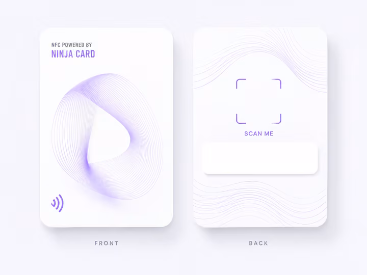 Design Ninja Card purple orbit light